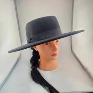 Black Panama Women's Fedora Hat